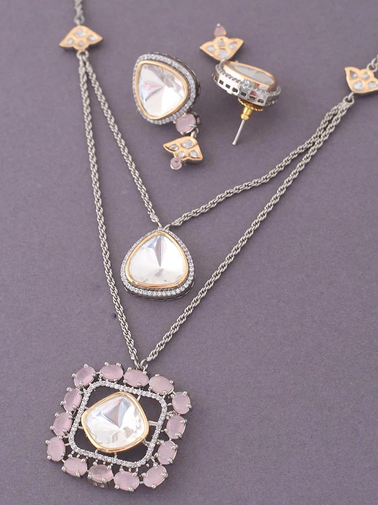 Antique Blush Adilah Zirconia Jewellery Set - EOSS - Image 5