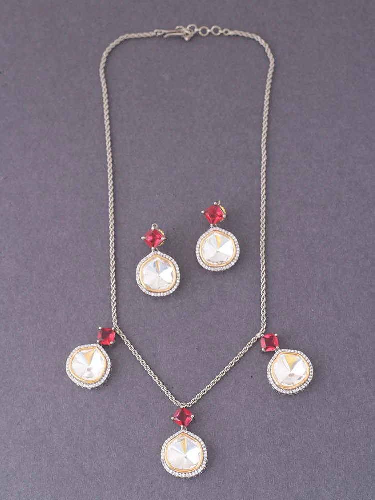 Antique Rani Azizah Zirconia Jewellery Set - Image 4