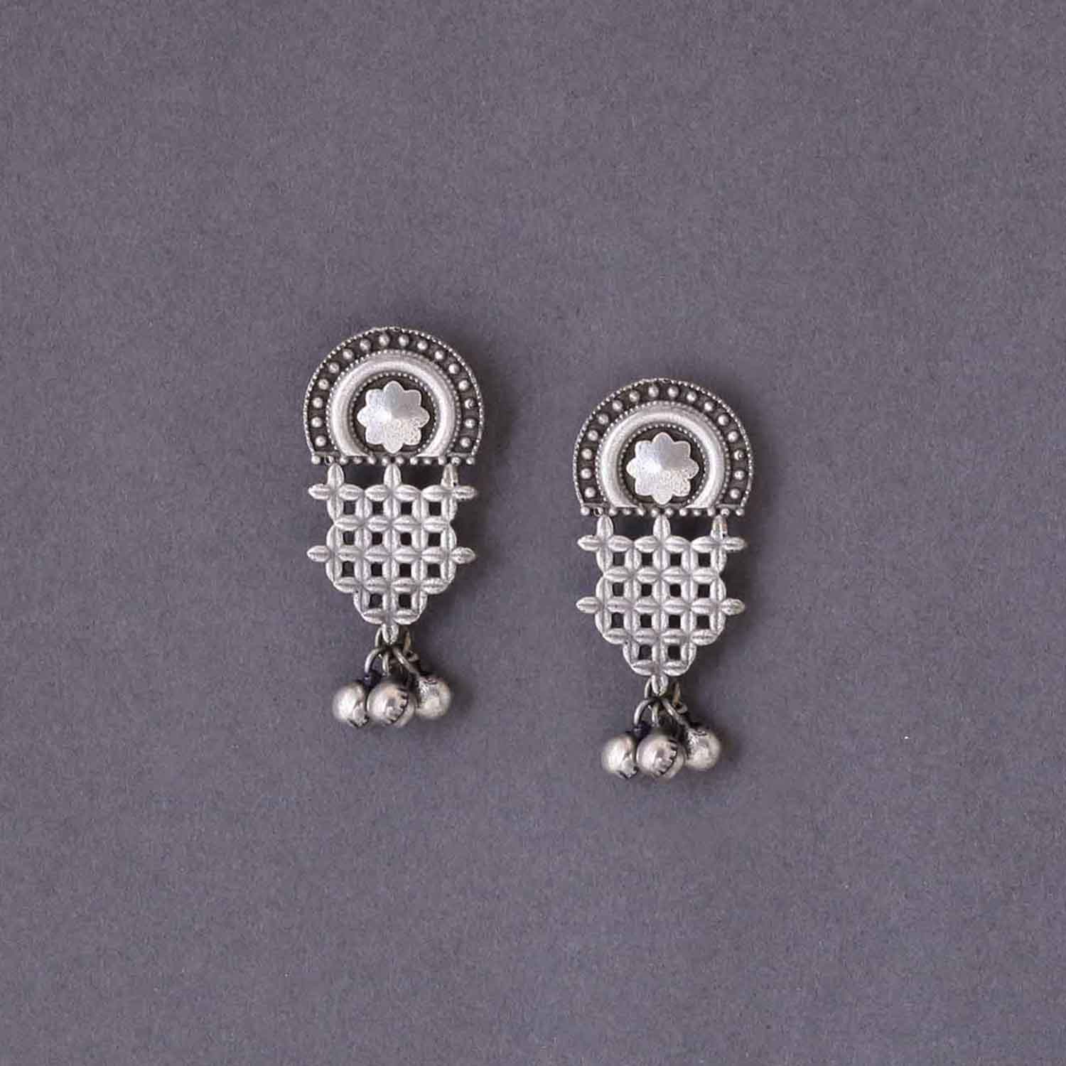 Antique Sankalpa Oxidised Danglers - Image 3