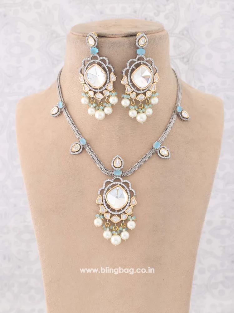 Antique Turquoise Catherine Zirconia Jewellery Set - EOSS - Image 2