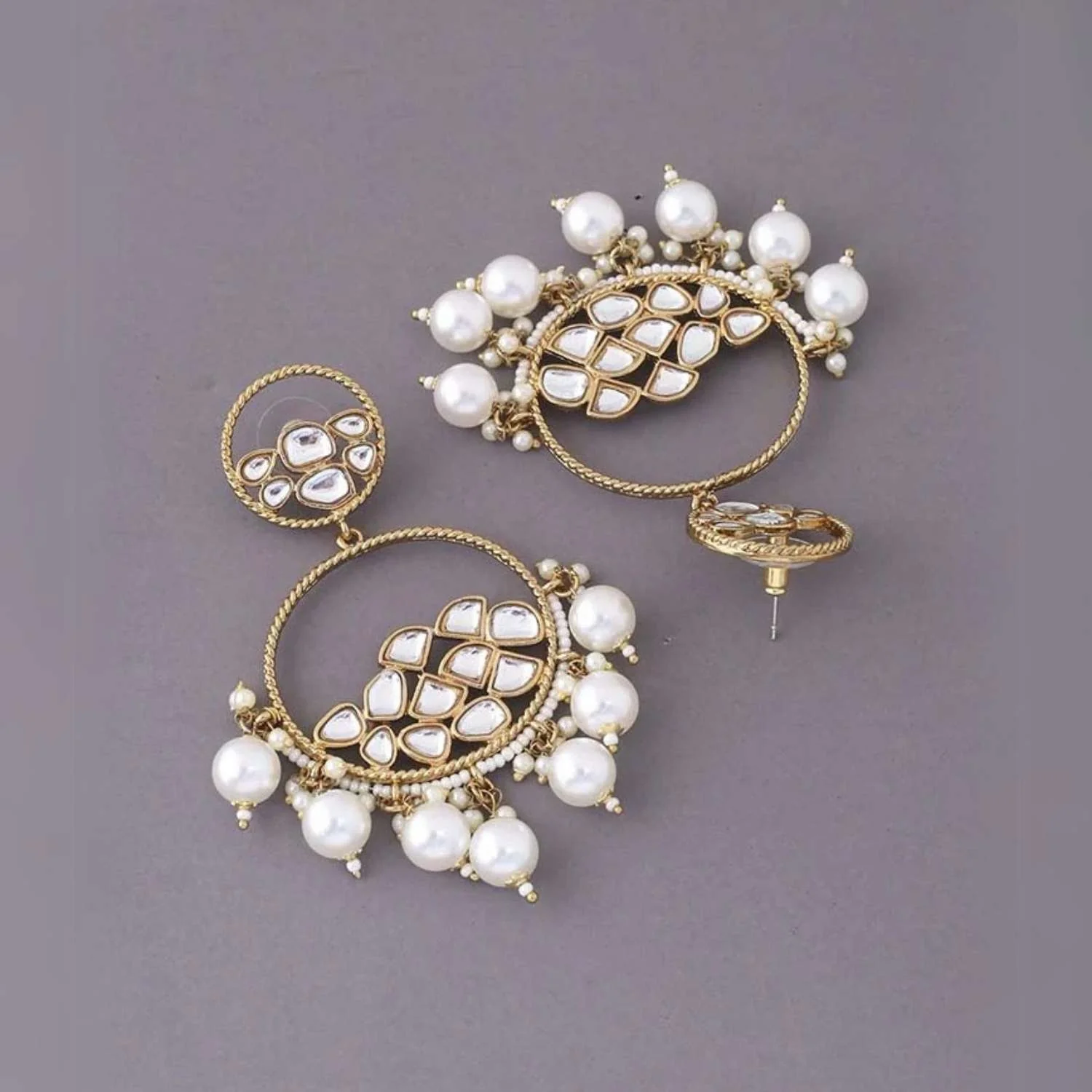 Ivory Bimala Pearl Earrings - EOSS - Image 4