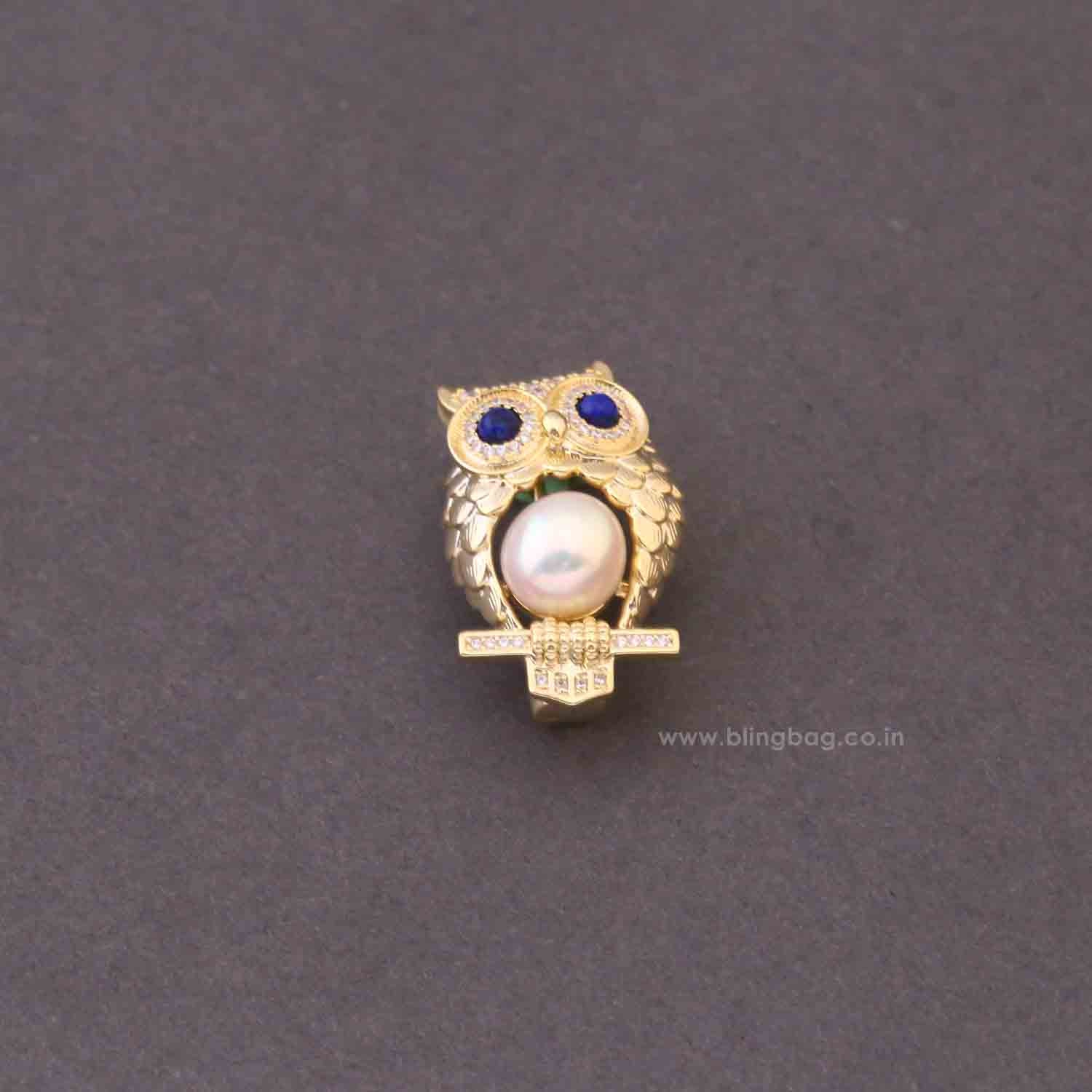 Blue Eye Owl Brooch - Image 3