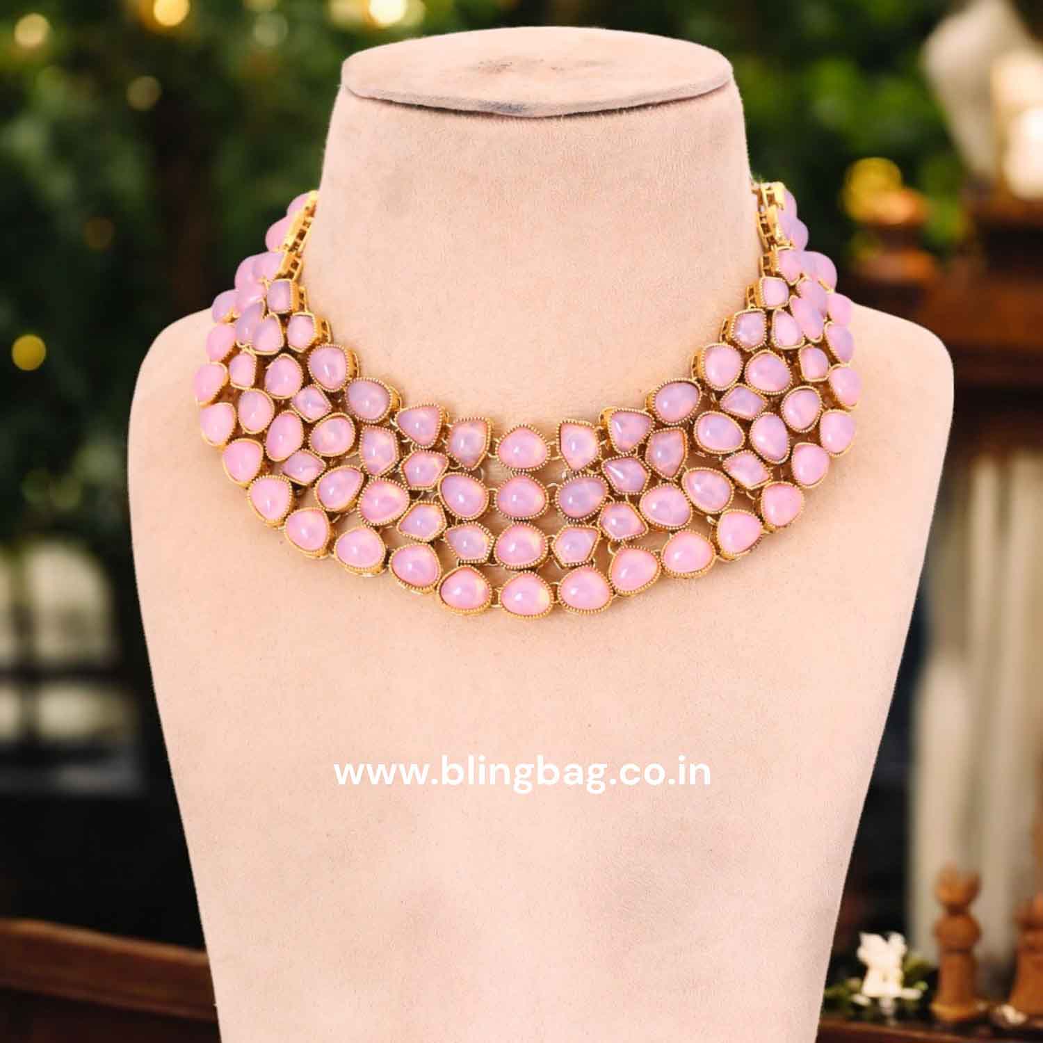 Blush Aadarshini Kundan Jewellery Set - Image 3