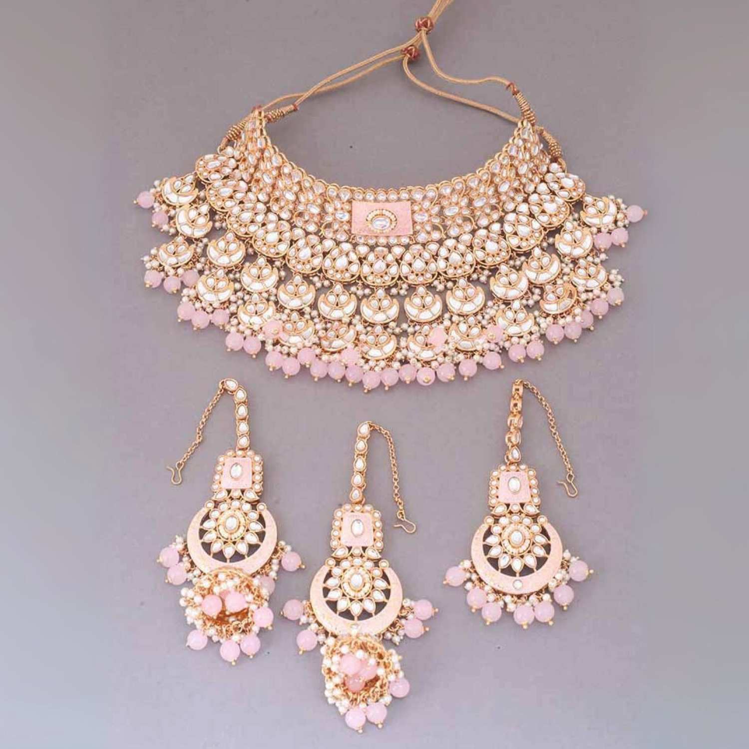 Blush Aantra Kundan Jewellery Set - Image 5
