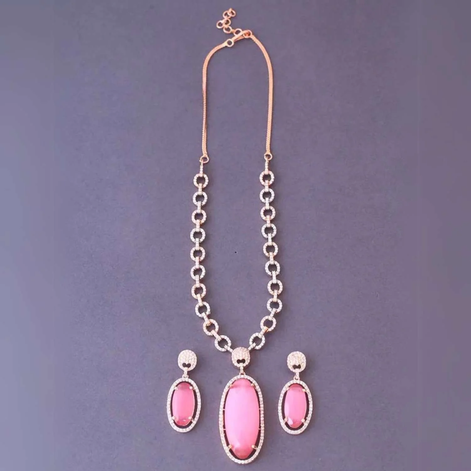 Blush Aline Zirconia Jewellery Set - Image 5