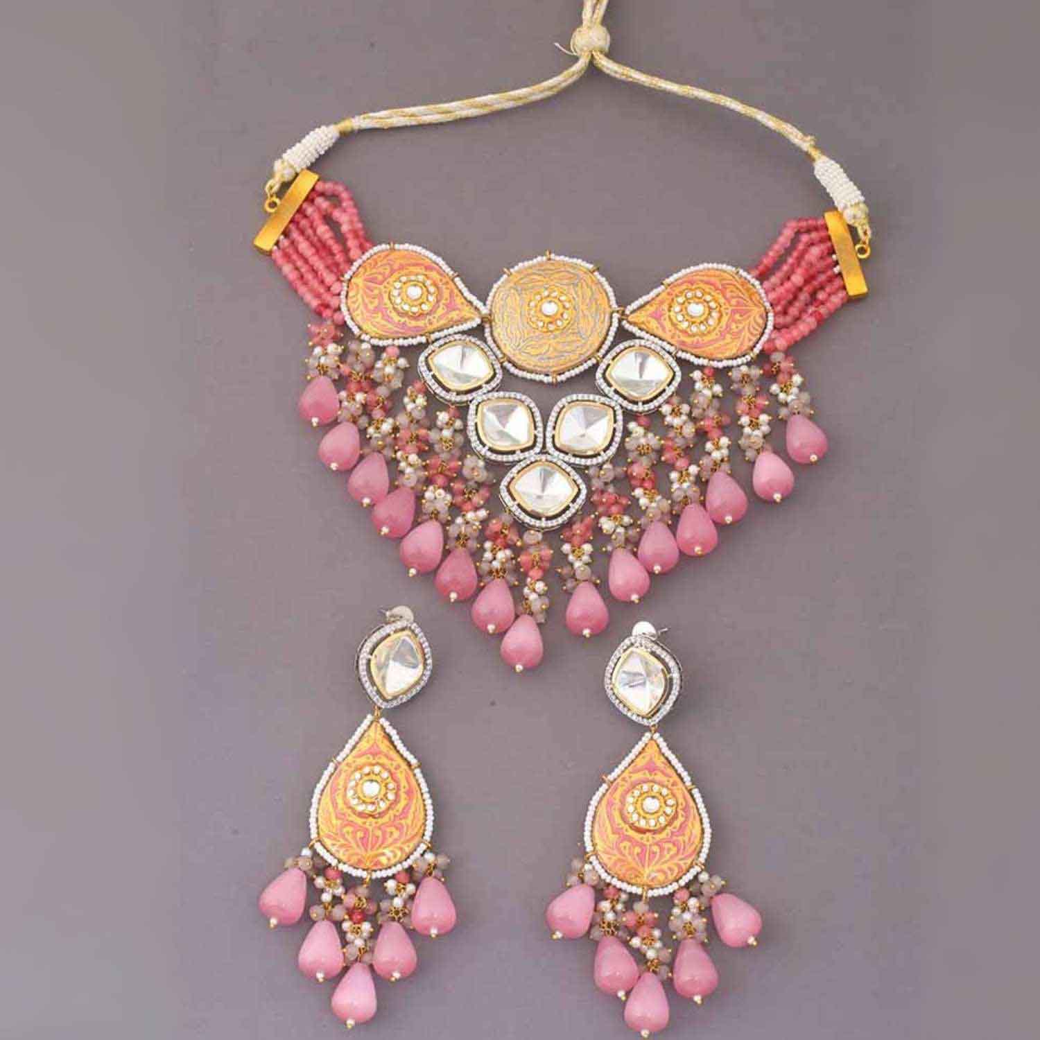 Blush Blaine Kundan Jewellery Set - EOSS - Image 5