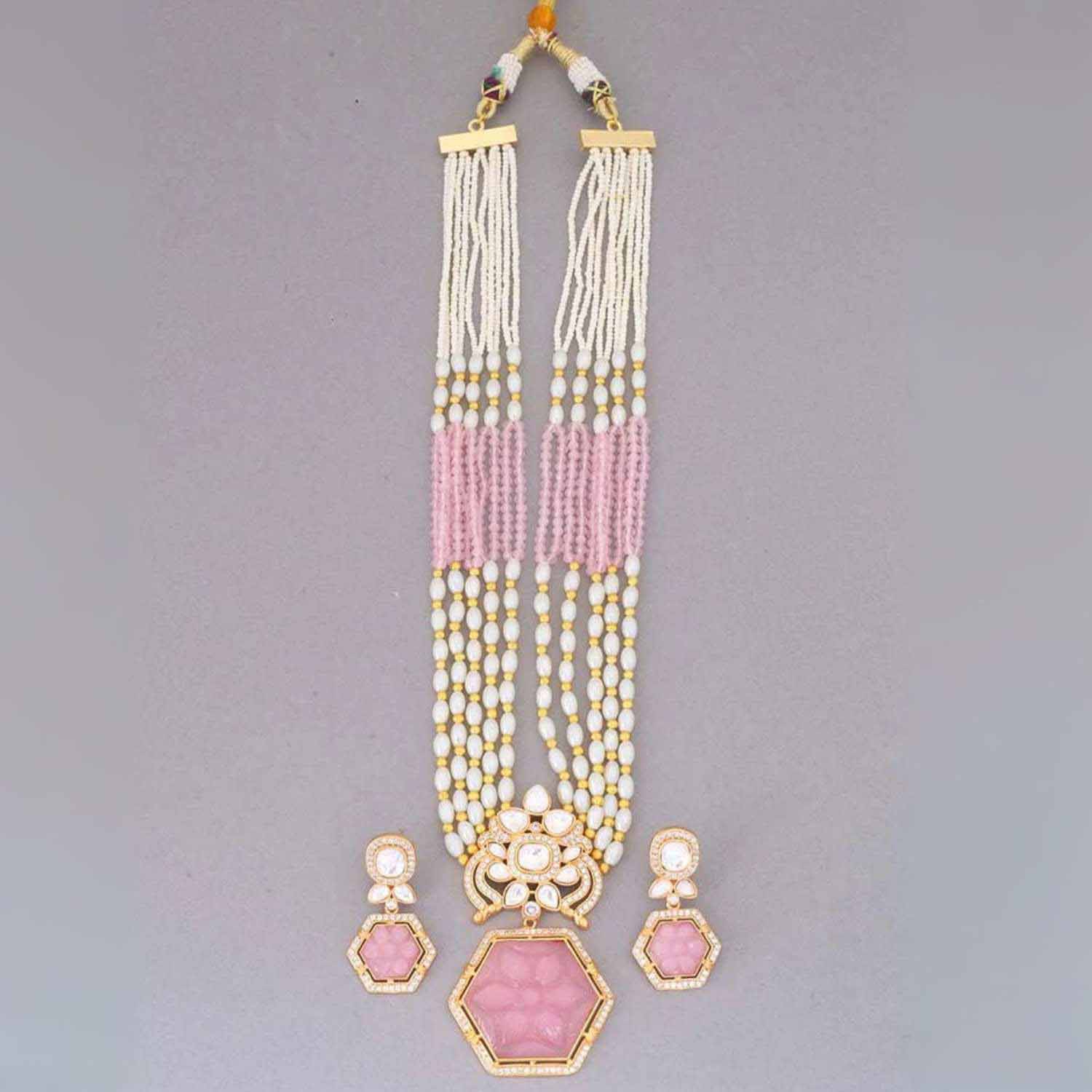 Blush Dhruvika Kundan Jewellery Set - EOSS - Image 3
