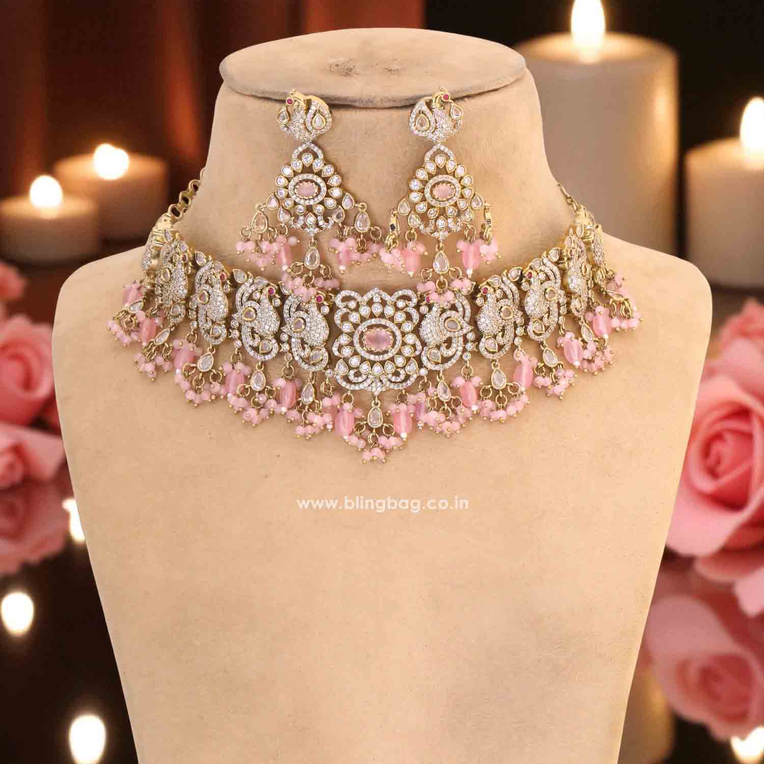 Blush Gisania Victorian Jewellery Set - New Arrival - Image 3