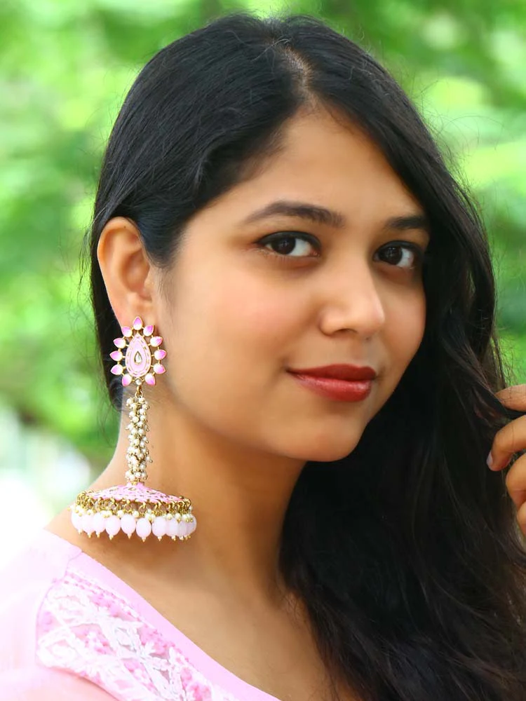 Blush Jacki Jhumkis - EOSS - Image 2
