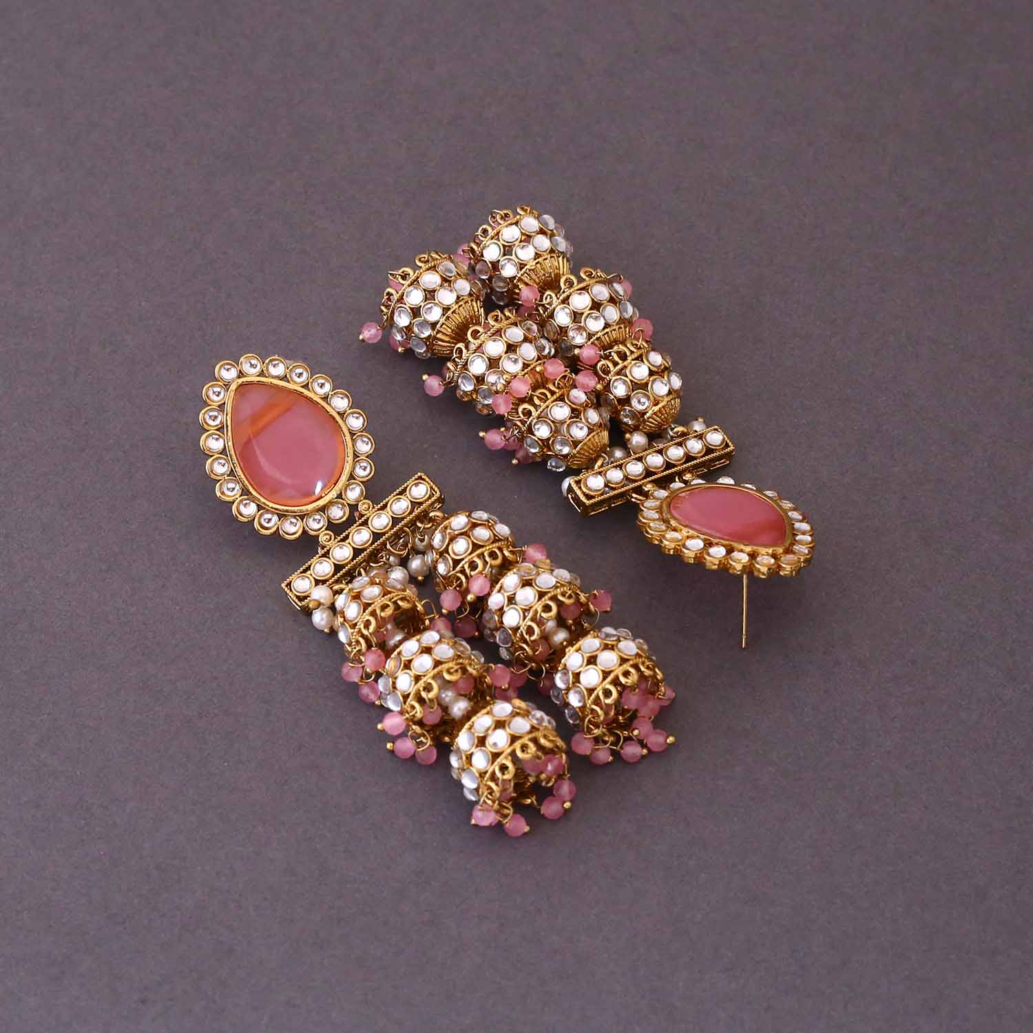 Blush Kristie Jhumkis - Image 4