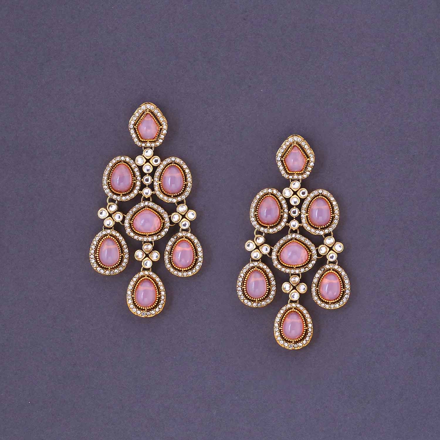 Blush Madhura Semi-Bridal Jewellery Set - Image 5