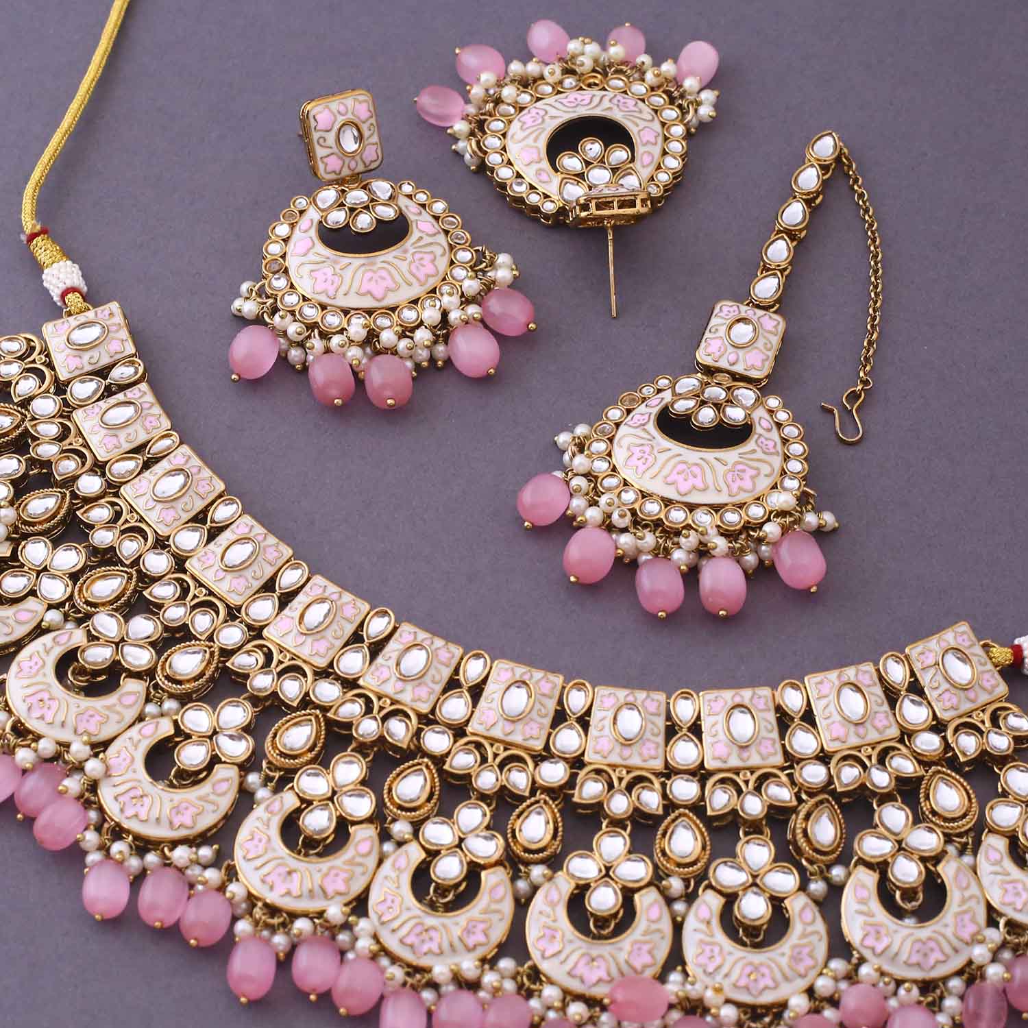 Blush Maniaa Kundan Jewellery Set - Image 4