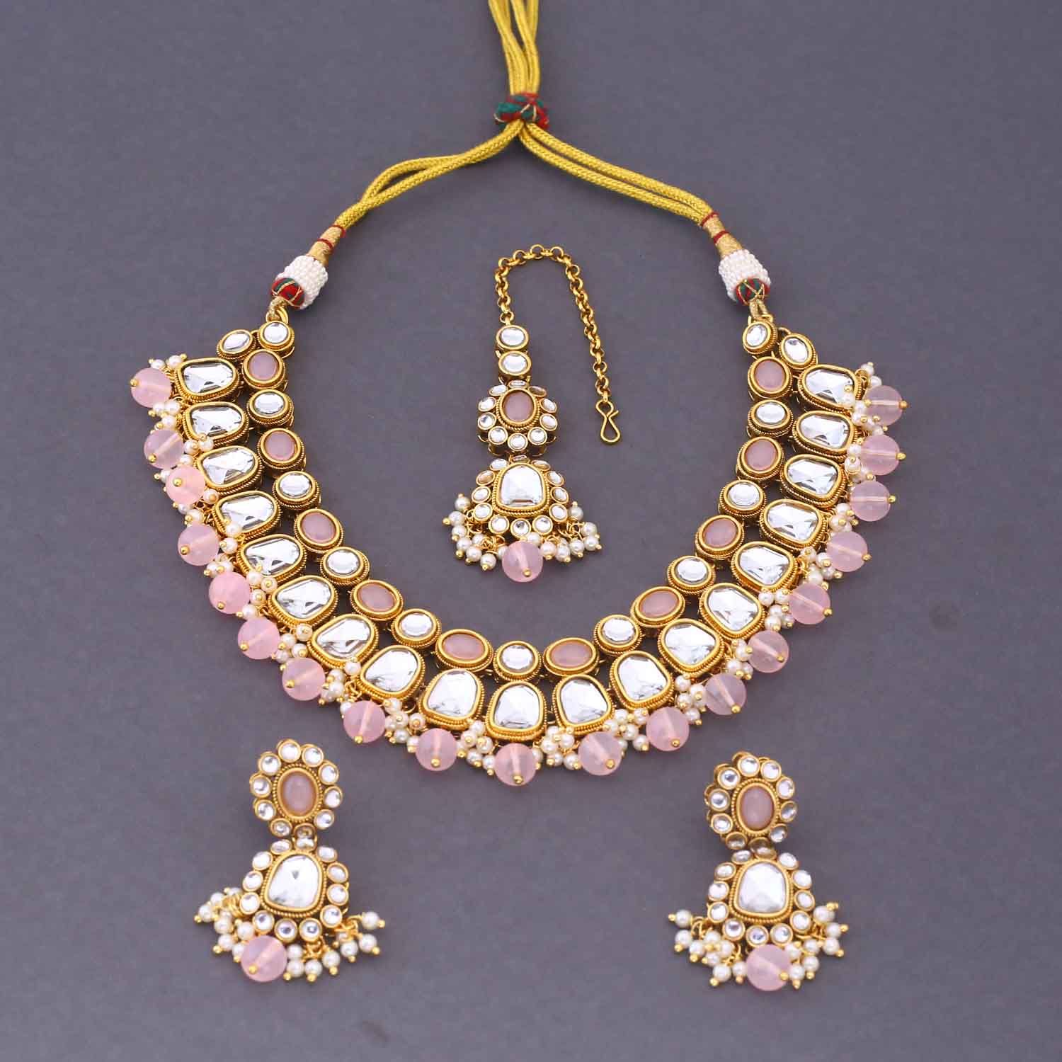 Blush Nagima Kundan Jewellery Set - Image 3