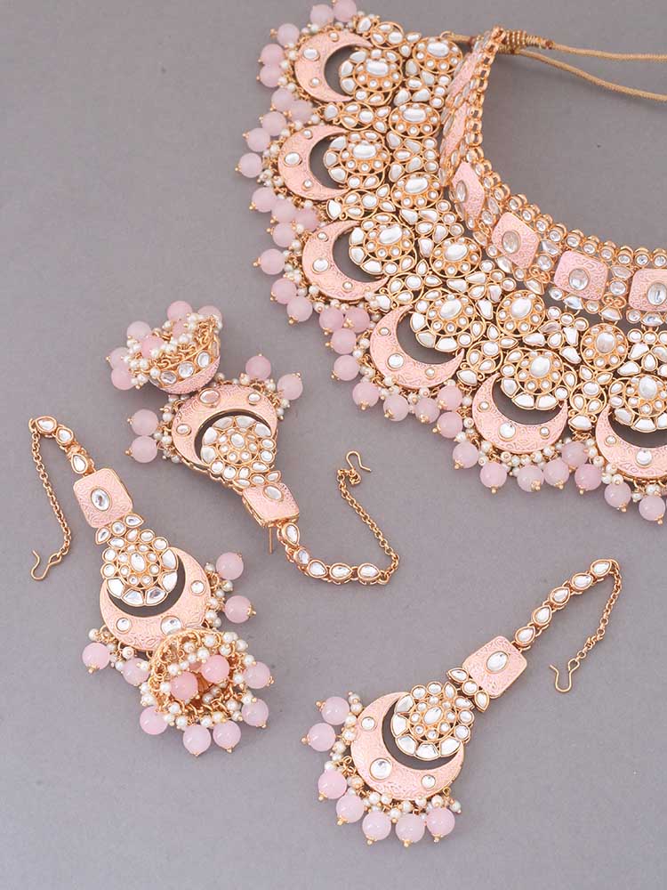 Blush Rohira Kundan Jewellery Set - Image 5