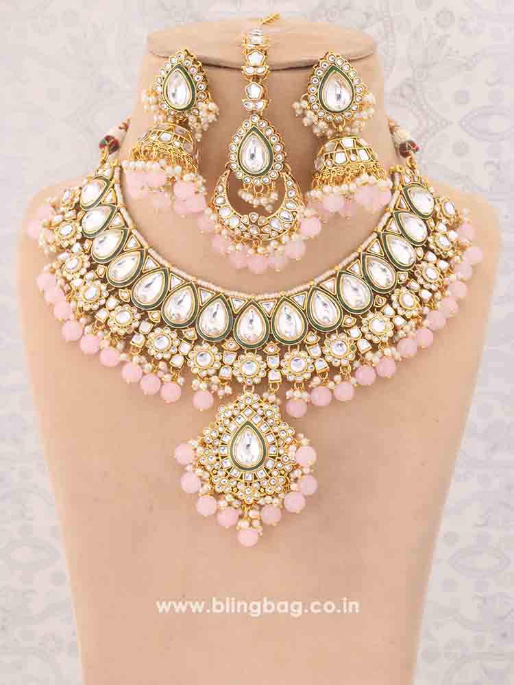 Blush Varuni Kundan Jewellery Set