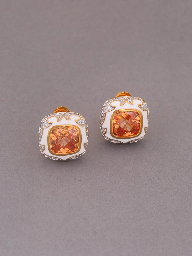 Brown Thunder Zirconia Studs - Image 2