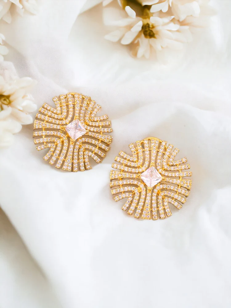Golden Marease Zirconia Danglers