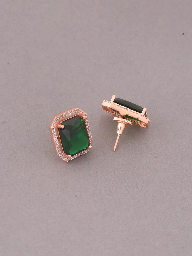 Green Trinity Zirconia Studs - Image 3