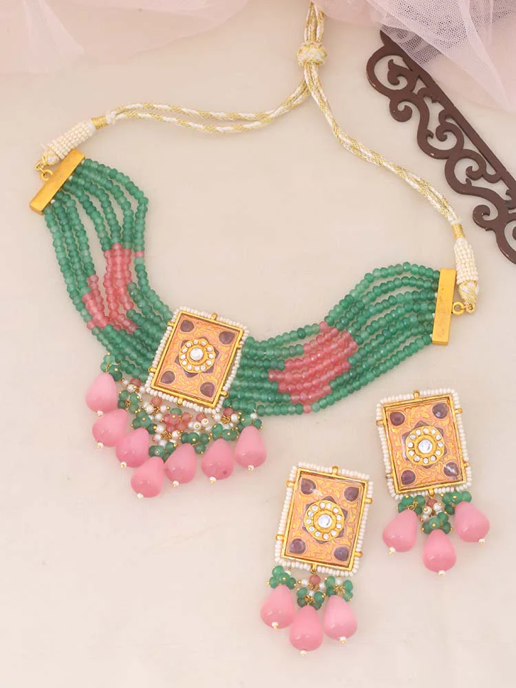 Coral Aarchi Jewellery Set - Image 2