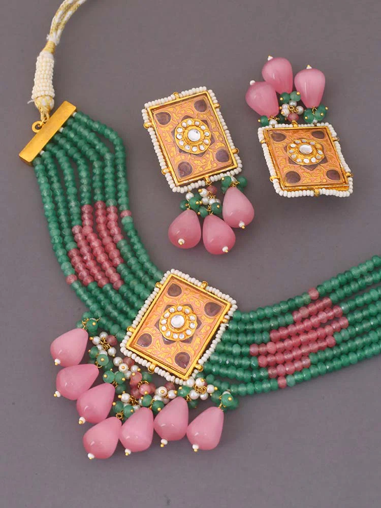 Coral Aarchi Jewellery Set - Image 4
