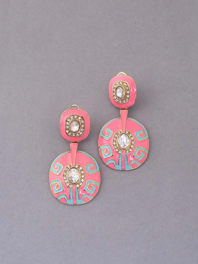 Coral Grace Ethnic Danglers - EOSS - Image 2