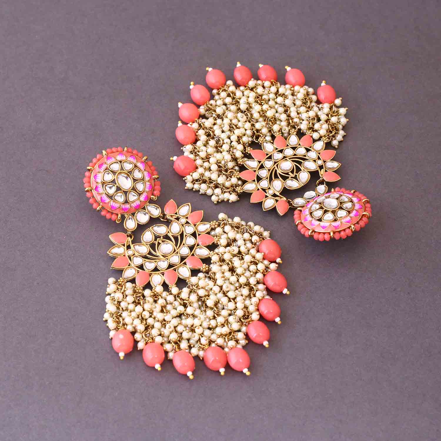 Coral Shalani Chandbalis - Image 4