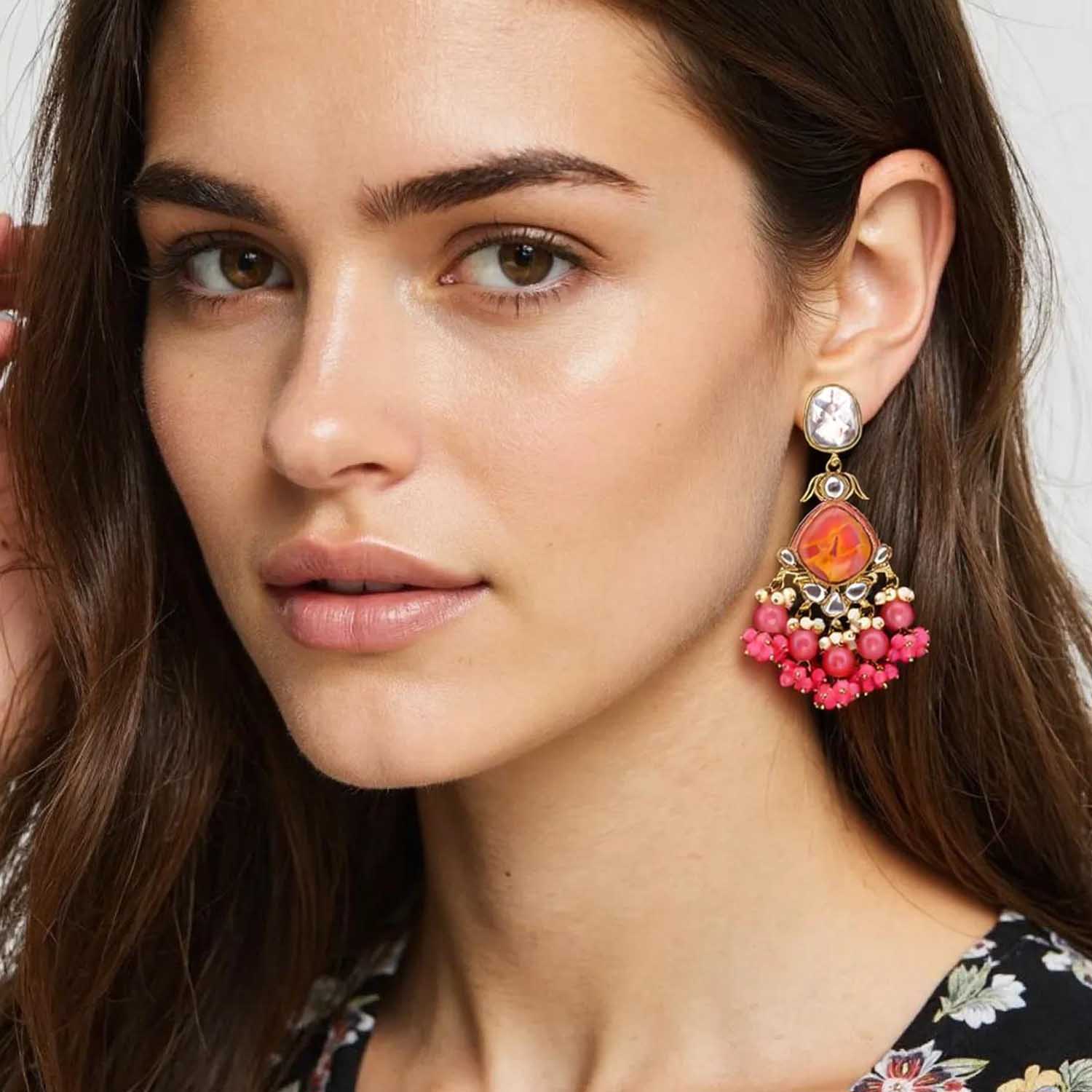 Coral Zaynah Danglers - Image 2