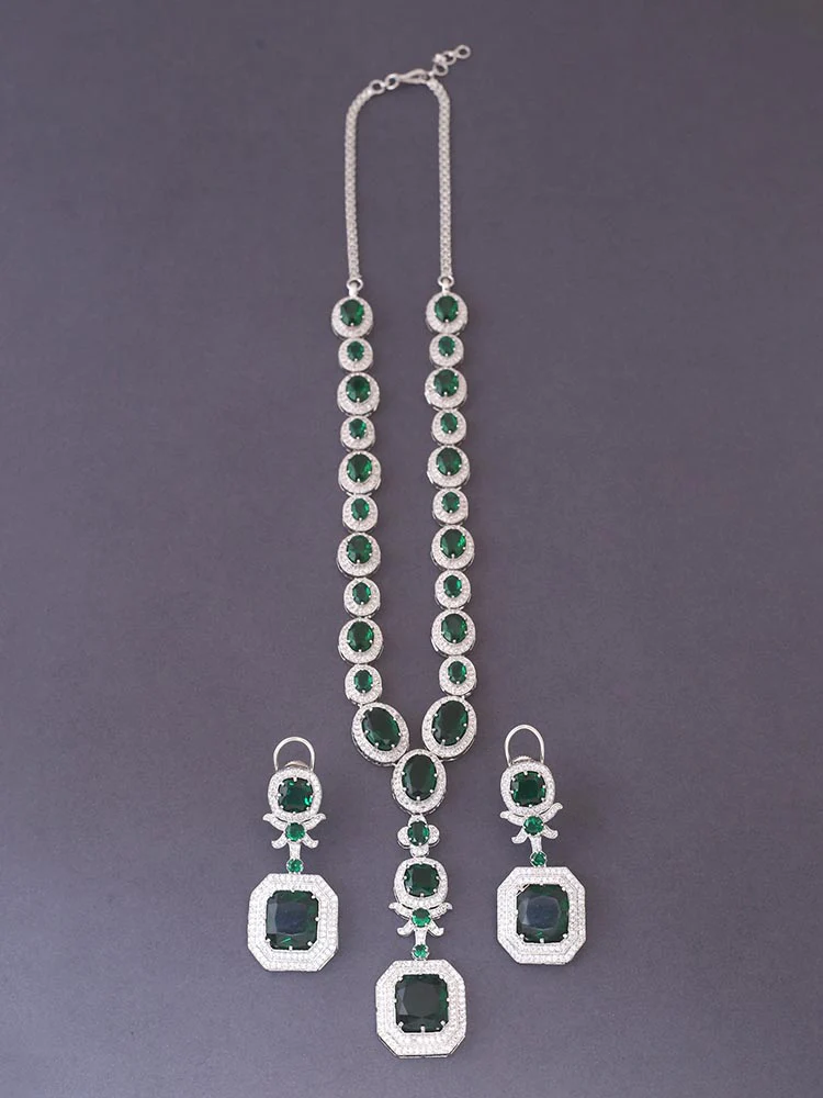Emerald Aadrian Zirconia Jewellery Set - Image 3