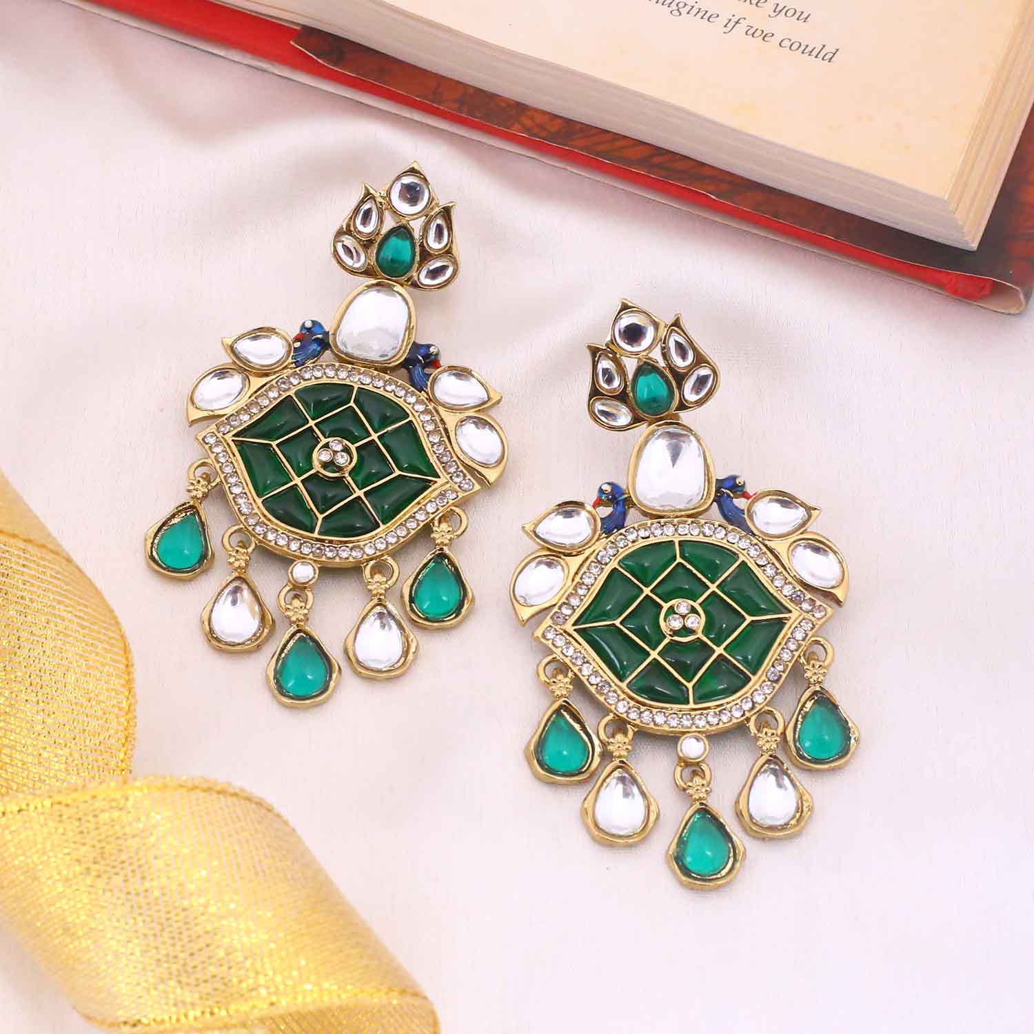 Emerald Abiyaa Danglers - Image 2
