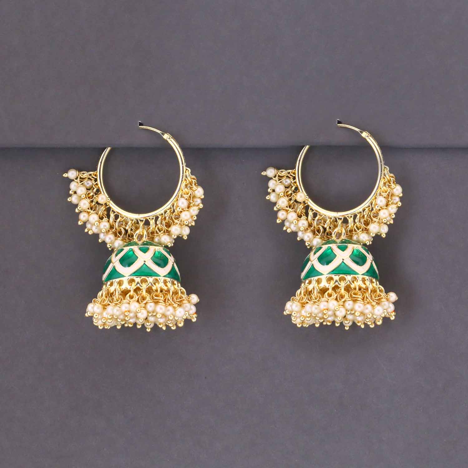 Emerald Abruti Jhumkis - Image 2