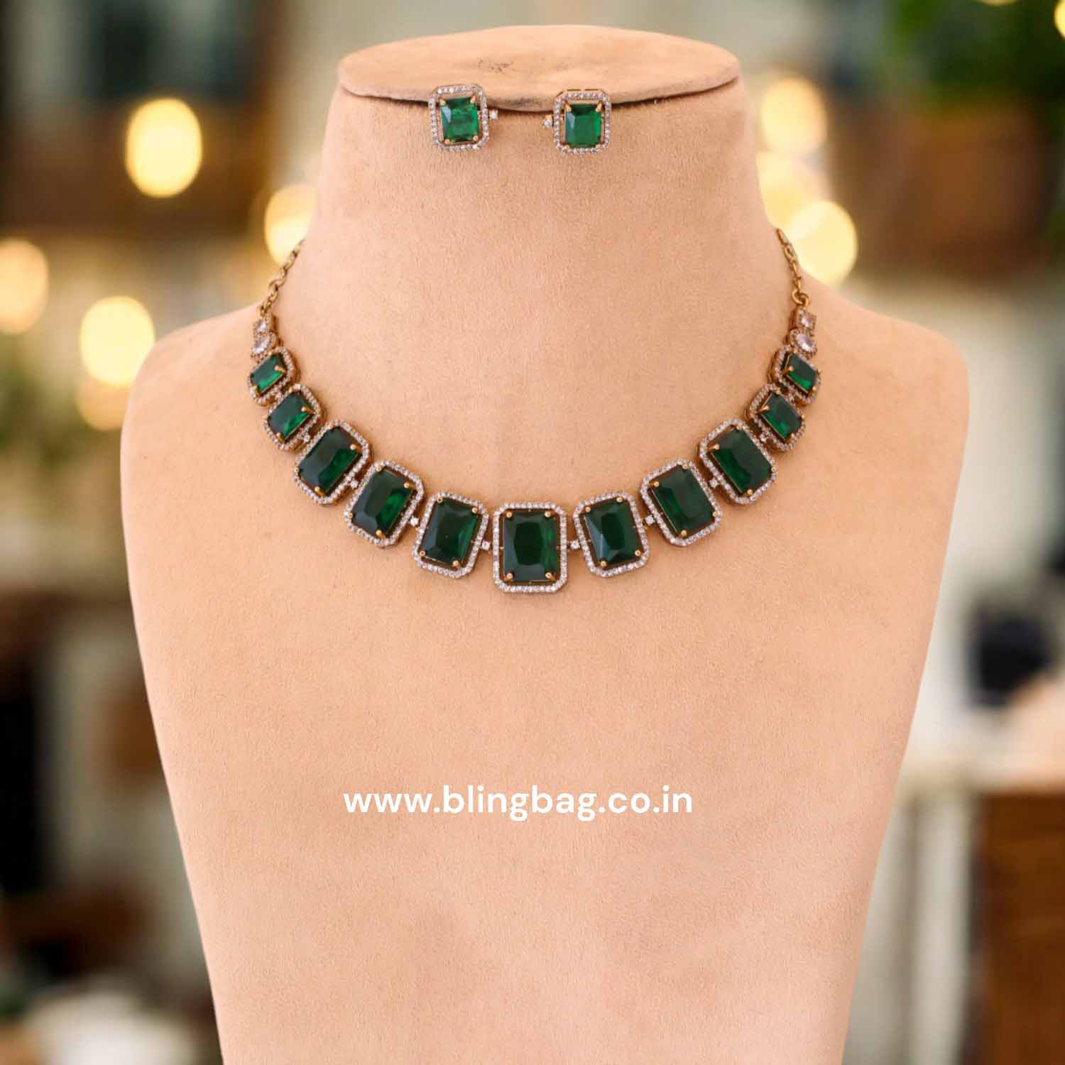 Emerald Adisel Victorian Jewellery Set- New Arrival - Image 2