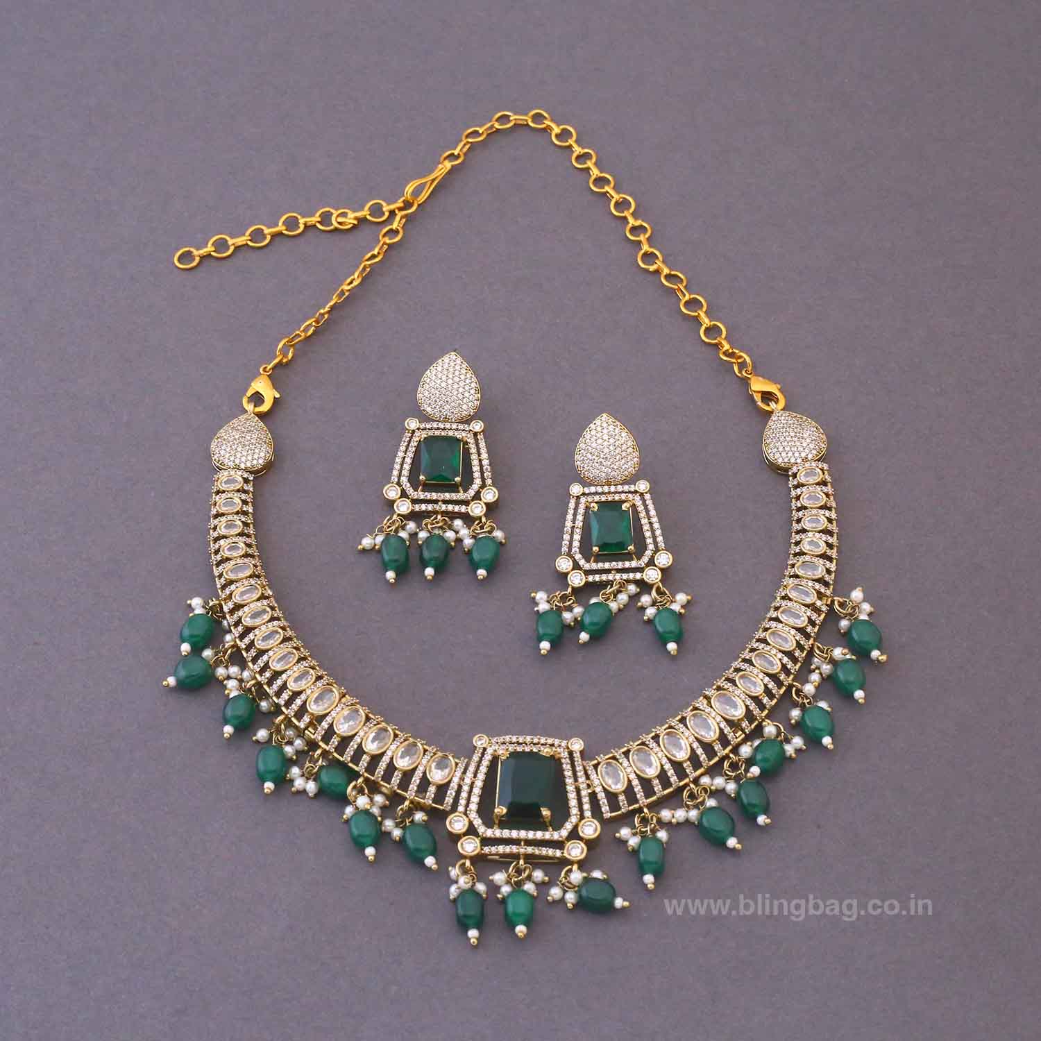 Emerald Alicejoy Victorian Jewellery Set- New Arrival - Image 4