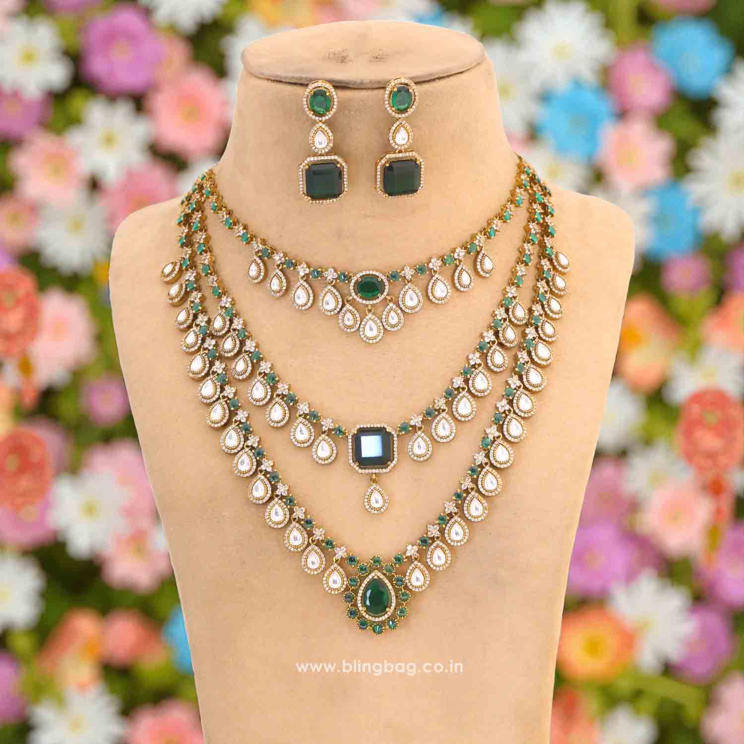 Emerald Alishia Victorian Jewellery Set - New Arrival - Image 3