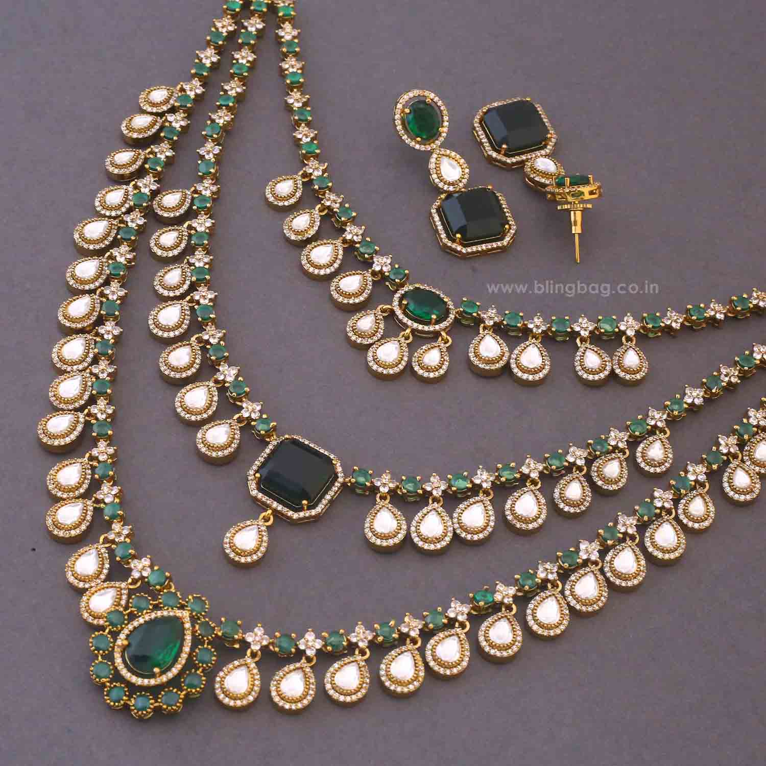 Emerald Alishia Victorian Jewellery Set - New Arrival - Image 5