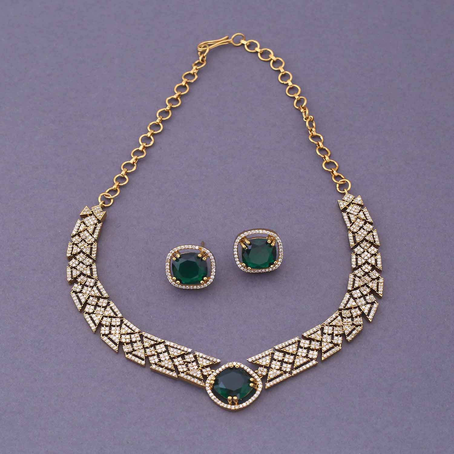 Emerald Alona Victorian Jewellery Set - New Arrival - Image 4