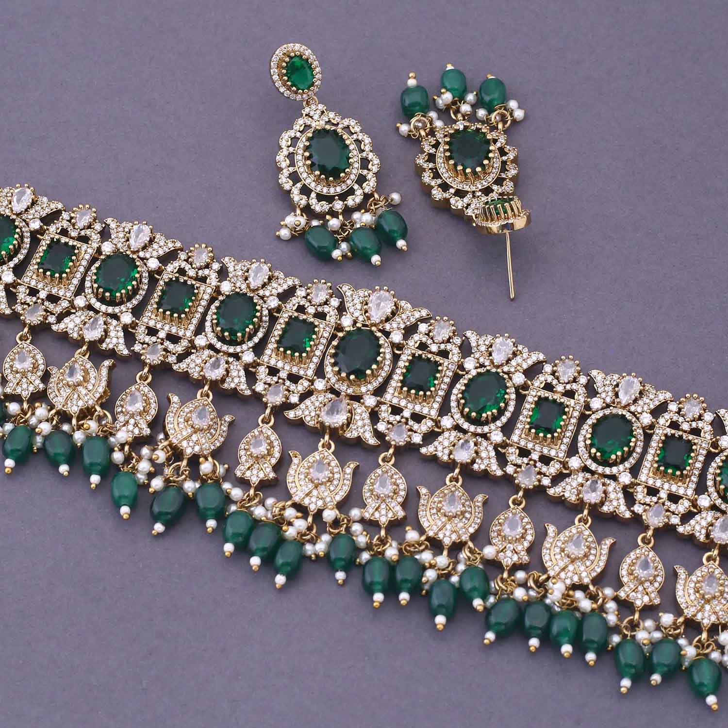 Emerald Alondra Victorian Jewellery Set - New Arrival - Image 6