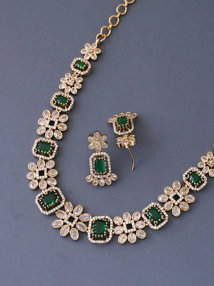 Emerald Anja Victorian Jewellery Set - New Arrival - Image 4