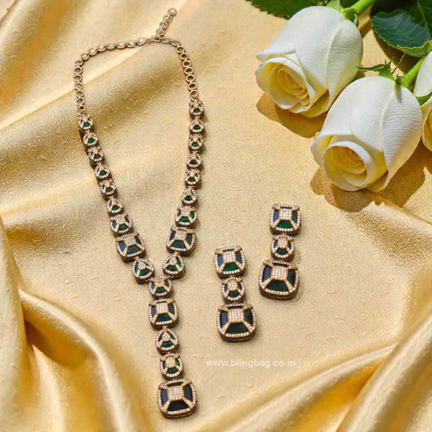 Emerald Annae Victorian Jewellery Set- New Arrivals - Image 2