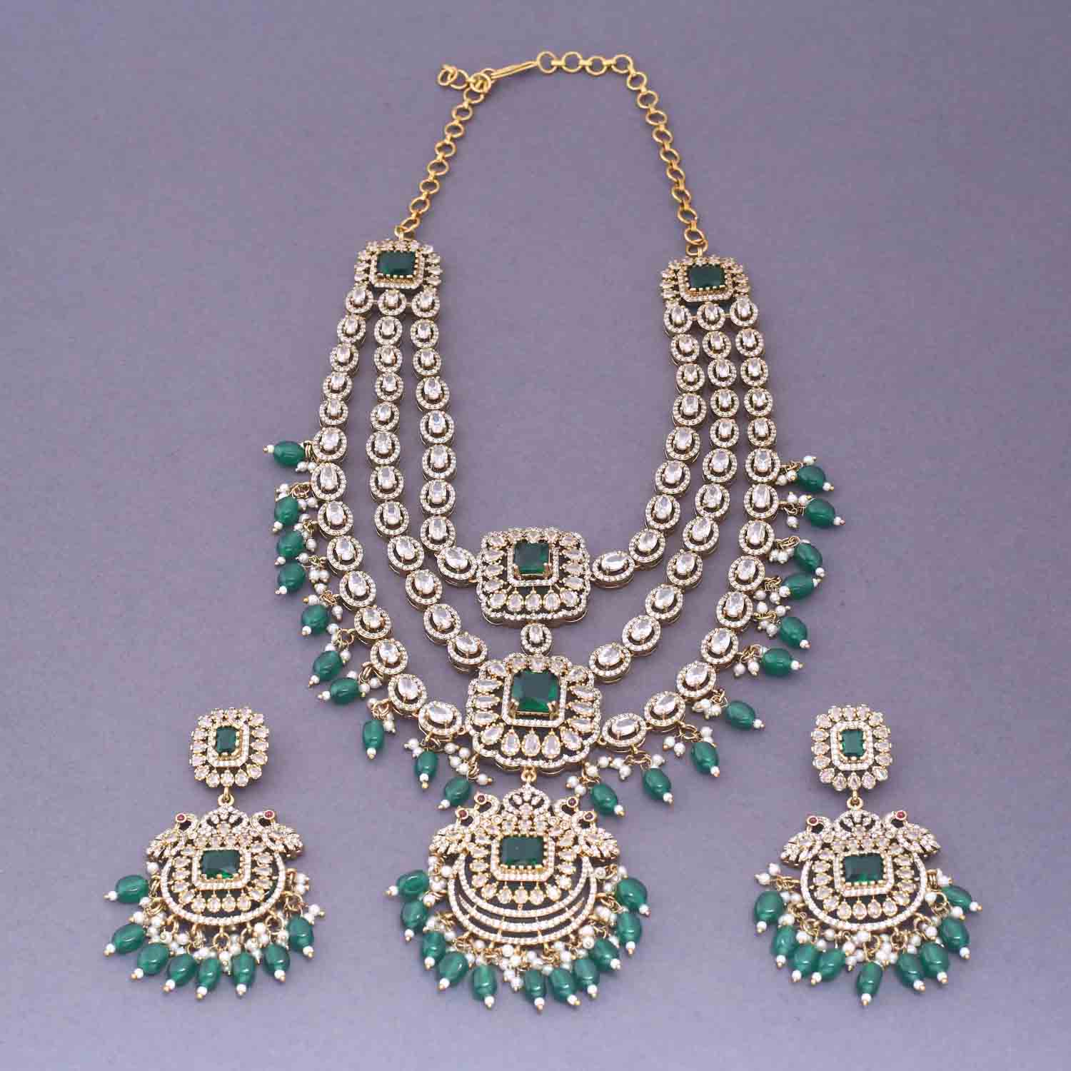 Emerald Anona Victorian Jewellery Set - New Arrival - Image 3