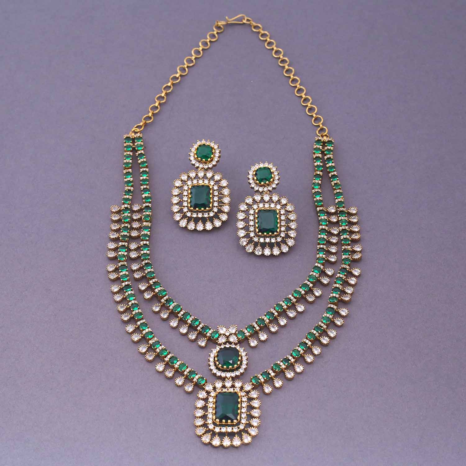Emerald Arashel Victorian Jewellery Set - New Arrival - Image 3