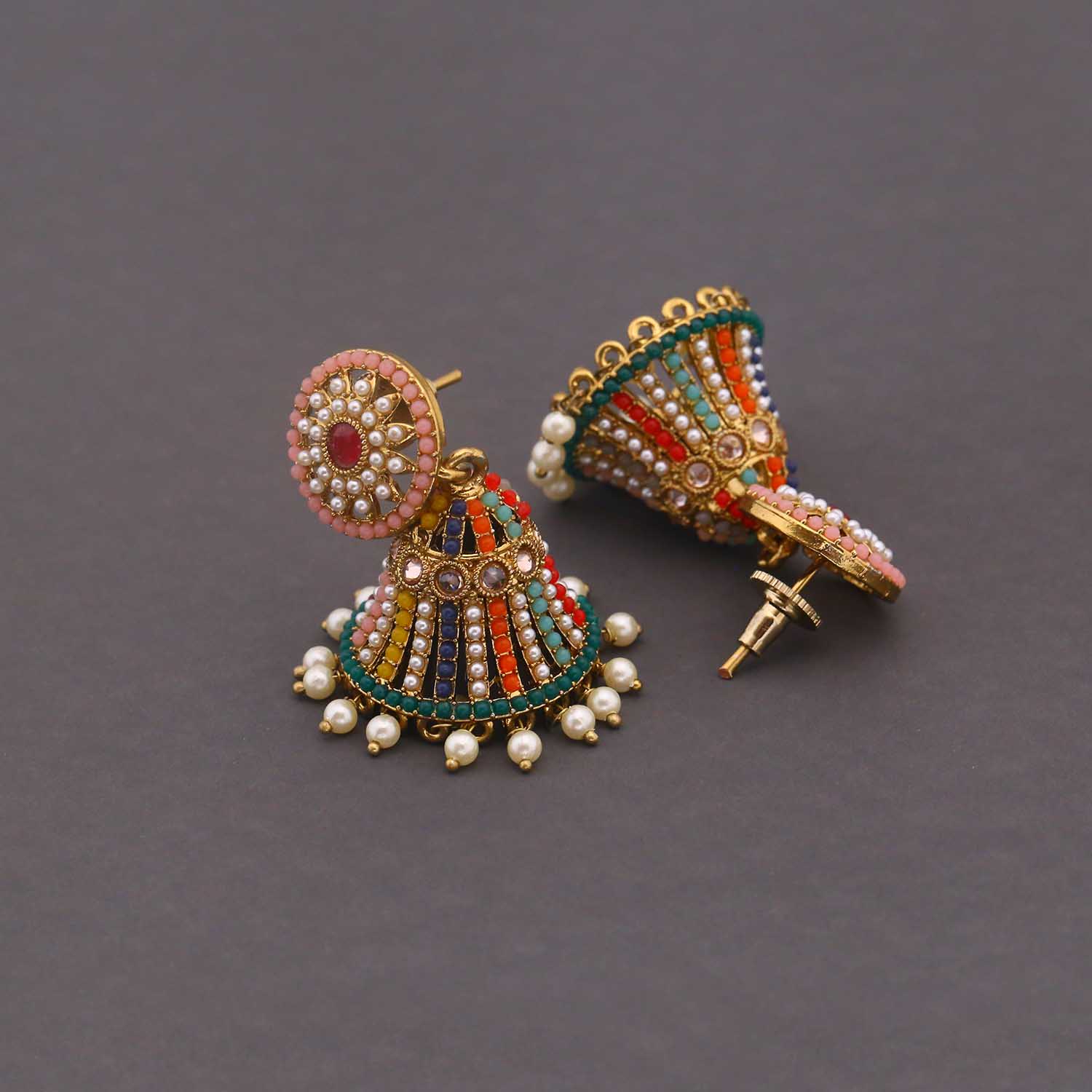 Multicolor Asma Jhumkis - Image 3