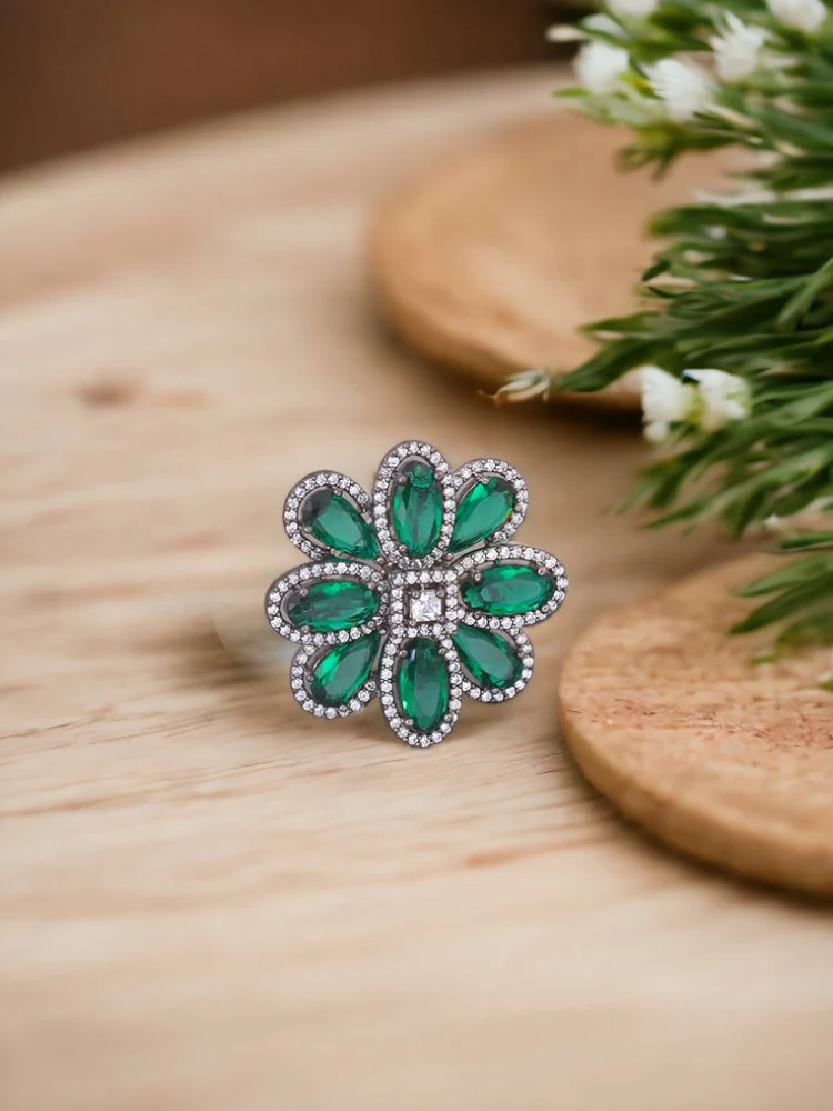 Emerald Athina Zirconia Ring - EOSS