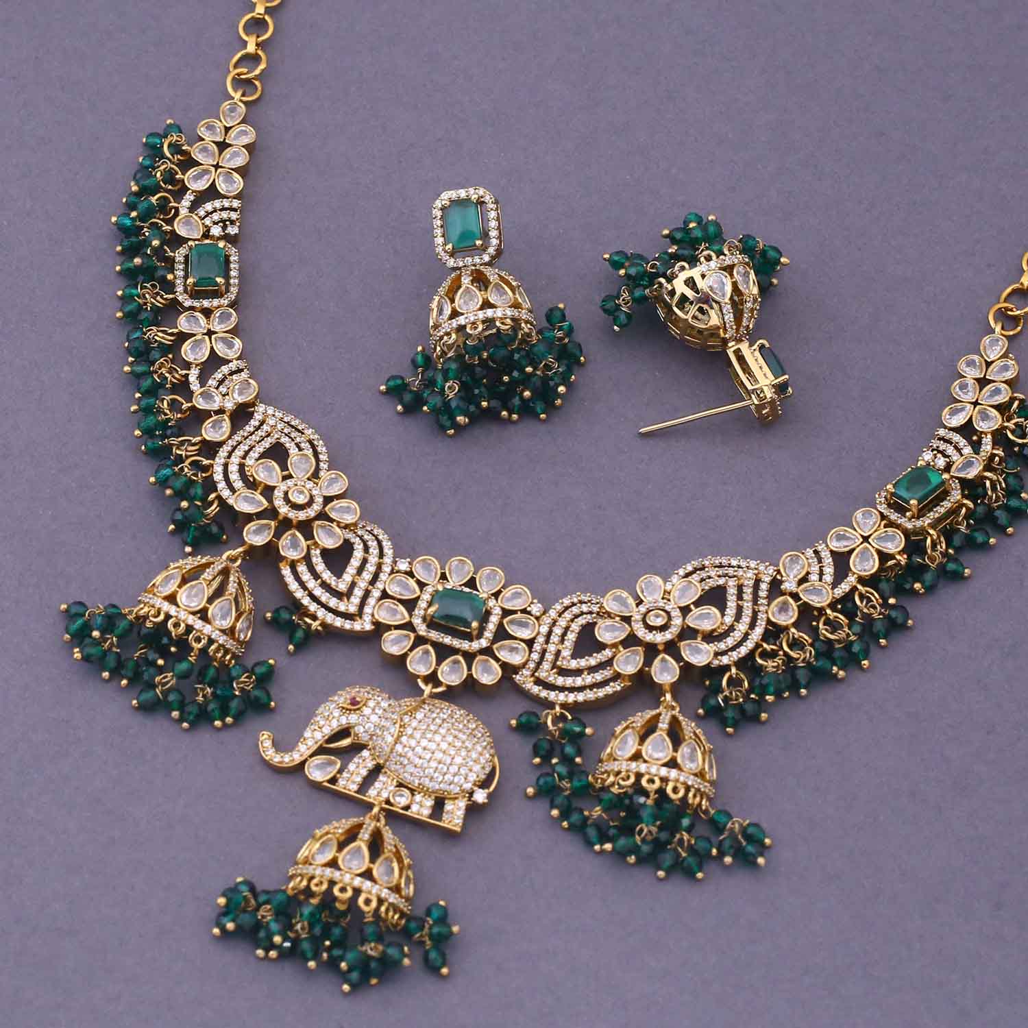 Emerald Aylein Victorian Jewellery Set - New Arrival - Image 5
