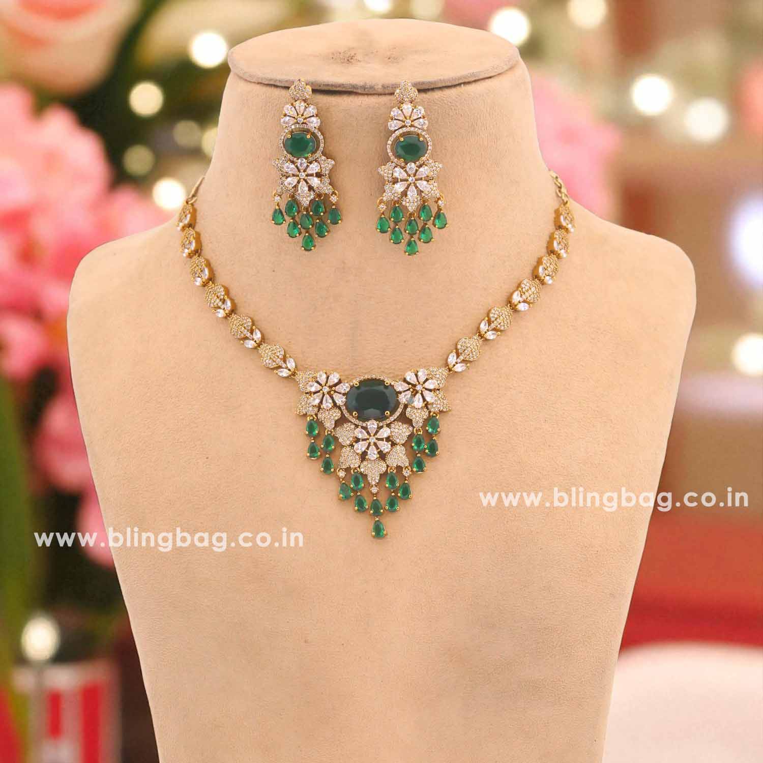 Emerald Azariah Victorian Jewellery Set - New Arrival - Image 3