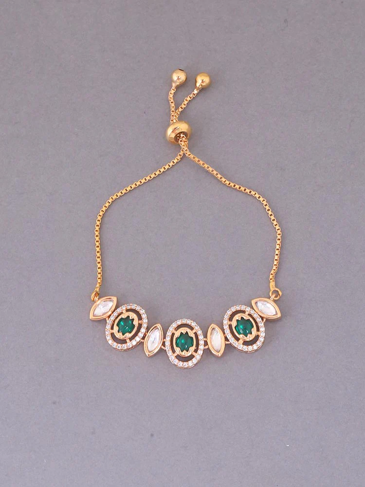 Emerald Baisakhi Adjustable Bracelet - Image 2