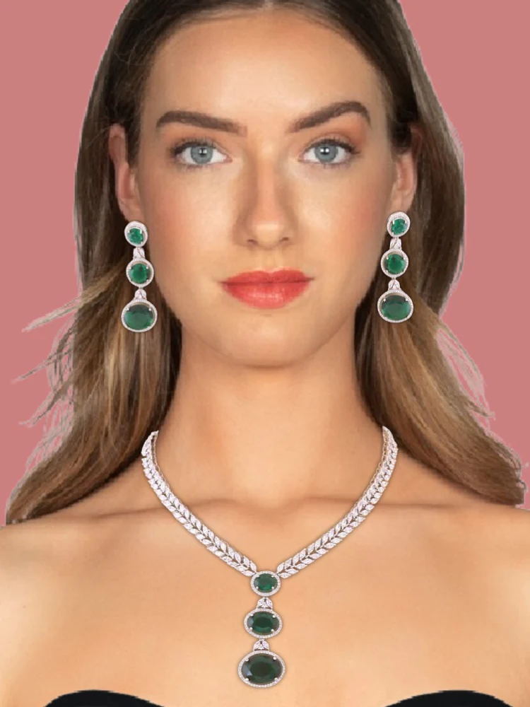 Emerald Benito Zirconia Jewellery Set - Image 3