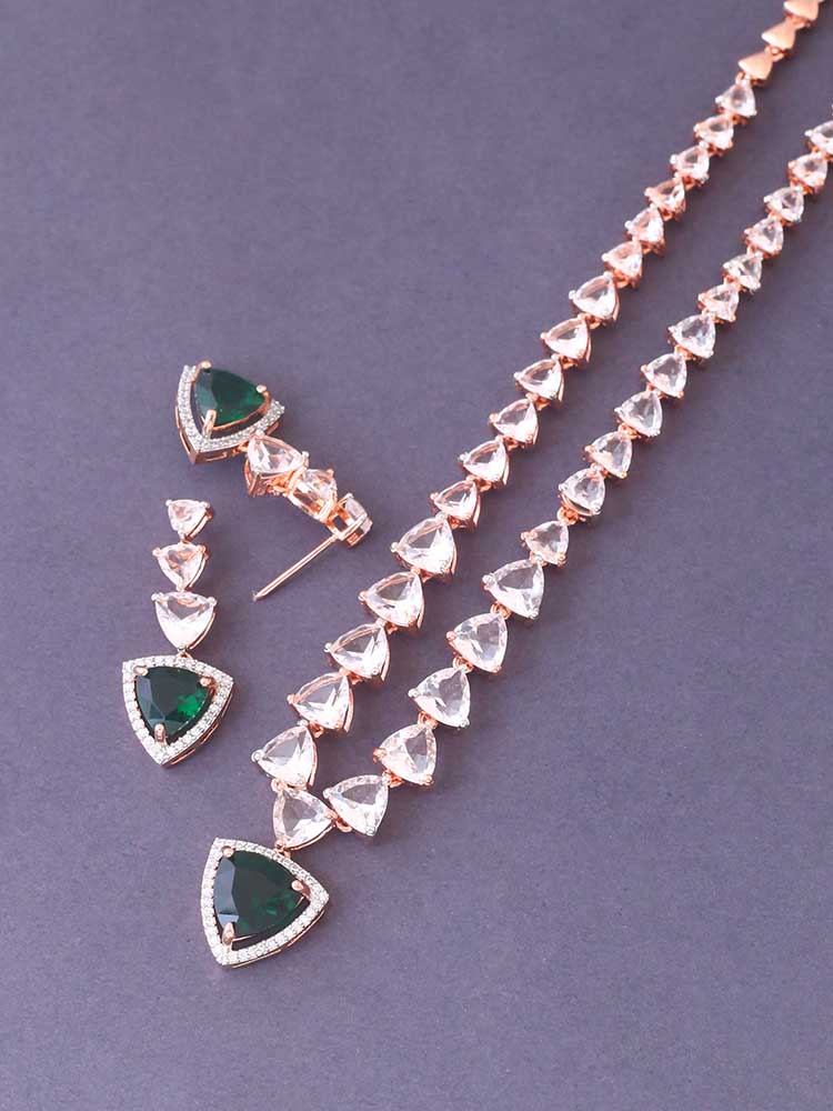 Emerald Bertina Zirconia Jewellery Set - Image 4
