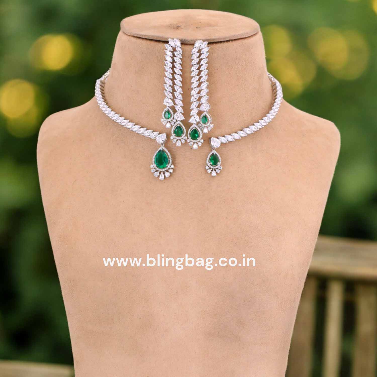 Emerald Brandy Hasli Zirconia Jewellery Set - Image 2