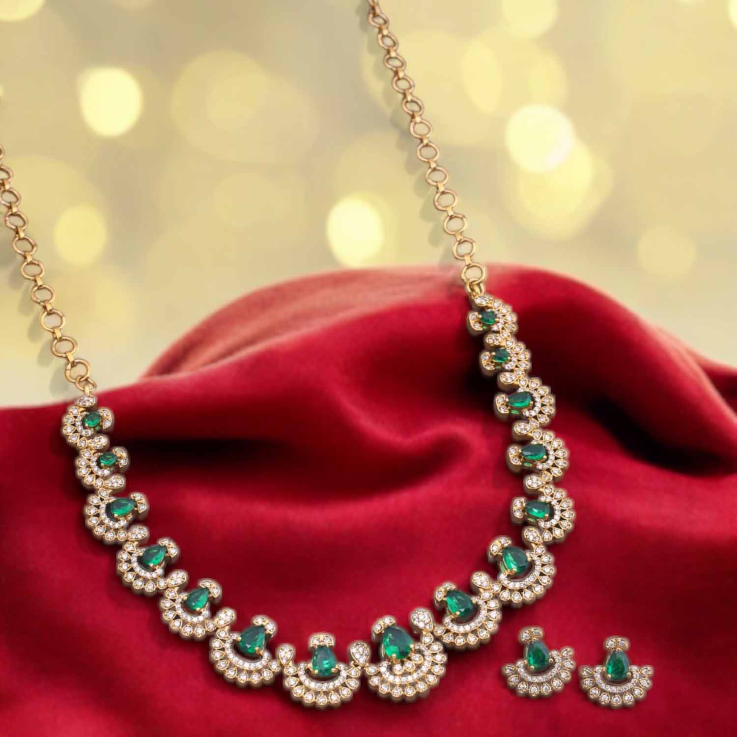 Emerald Brissa Victorian Jewellery Set - New Arrival