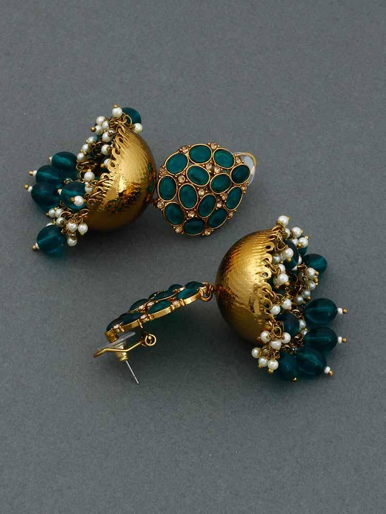 Emerald Bubble Jhumkis - Image 3